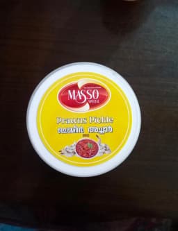 Prawns pickle Masso The Real Taste Of Kerala Homemade Special Prawns Pickle (ചെമ്മീൻ) - 200g, 400g | Natural & Organic Homemade Prawns Pickle | prawns Achar