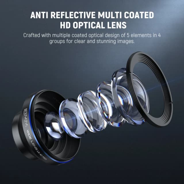 NEEWER LS-42 PRO 18mm 100° Wide Angle Lens with Lens Clip & 67mm Filter Adapter