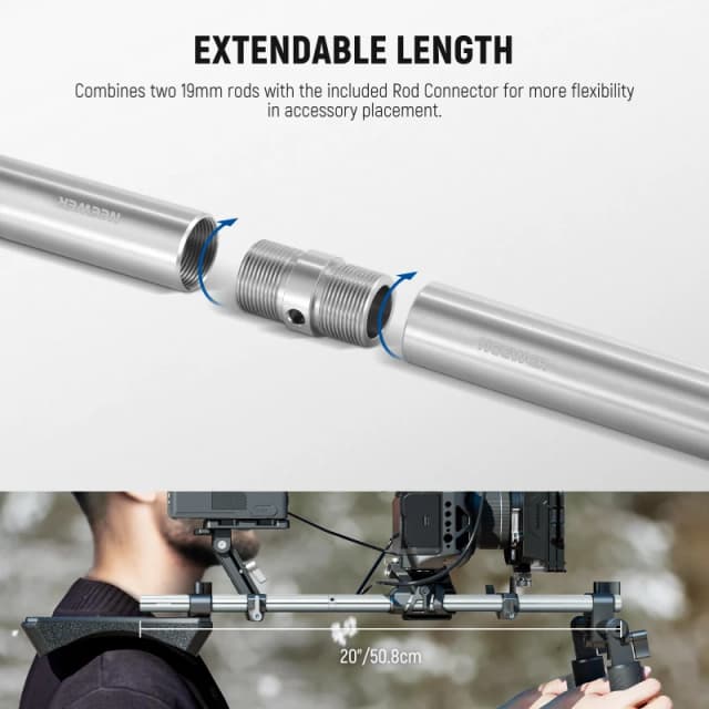 NEEWER Stainless Steel 19mm Rod Set (SR014)