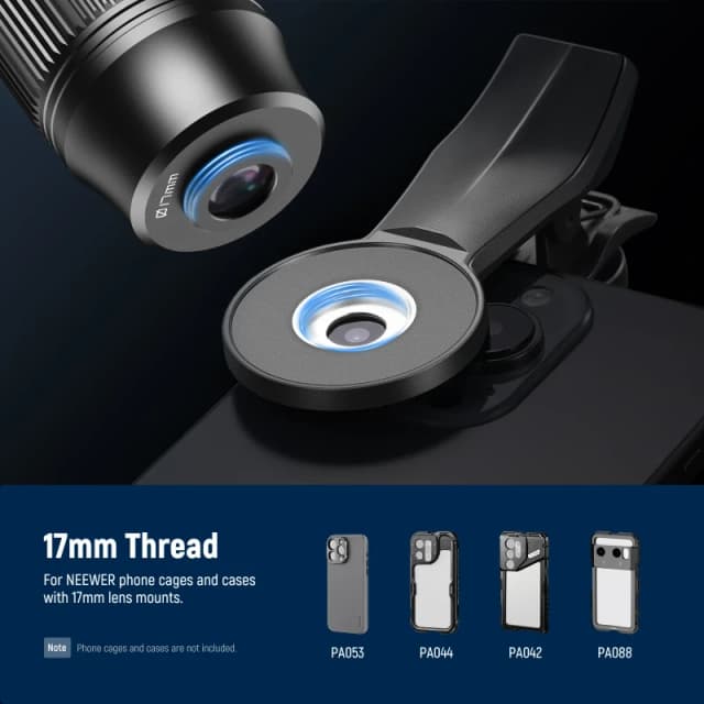 NEEWER PRO 7X Telephoto Lens with 17mm Lens Thread Phone Lens Clip (LS-36)
