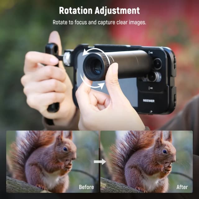 NEEWER HD Telephoto Lens for Phone Cage with 17mm Lens Thread (LS-36)