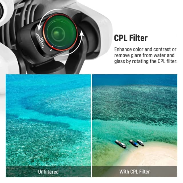 NEEWER 6 Pack Snap On ND&CPL Filter Set For DJI Mini 4 Pro (FL-A34)