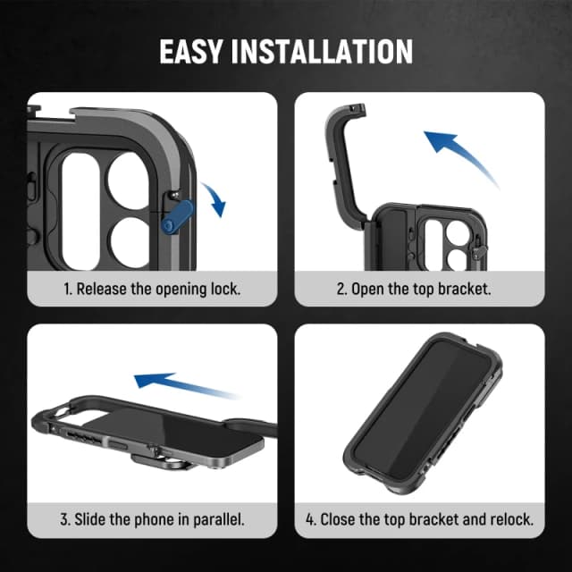 NEEWER Phone Cage Video Rig Kit For iPhone 15 Pro Max (UA051)