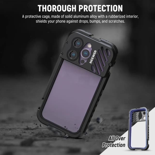 NEEWER Aluminum Alloy Phone Cage for iPhone 14 Pro