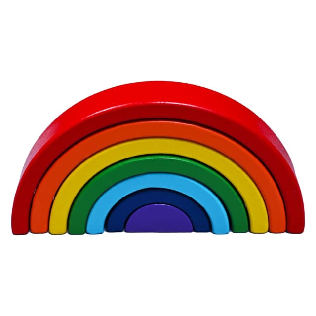 Wooden Rainbow Block Game for Kids Ages 3-6 | Montessori Educational Building Blocks Toy | Stacking & Balancing Rainbow Stacker | Early Learning Intelligence Development Gift for Boys & Girls
