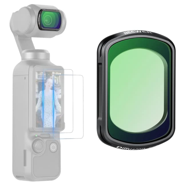 NEEWER Magnetic Black Diffusion Filter for DJI OSMO Pocket 3 - 1/8 Effect Filter（FL-84）
