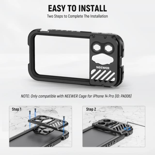 NEEWER Lens Backplate For iPhone 14 Pro Phone Cage (PA018)