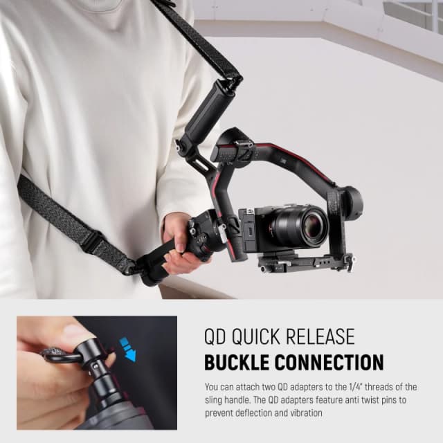 NEEWER Shoulder Strap for DJI Sling Handle RS4 RS4 Pro RS3 RS3 Pro RS2 (GA016)-Black