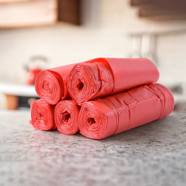 Heavy Duty Garbage Bags 45 x 40 cm - (5 Pc) Disposable Dustbin Bags Roll – Multipurpose Trash Bags for Home, Kitchen, Office, and Outdoor Use