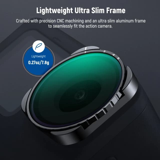 NEEWER Variable ND4-ND32 (2-5 Stops) Filter For GoPro 9 10 11 12