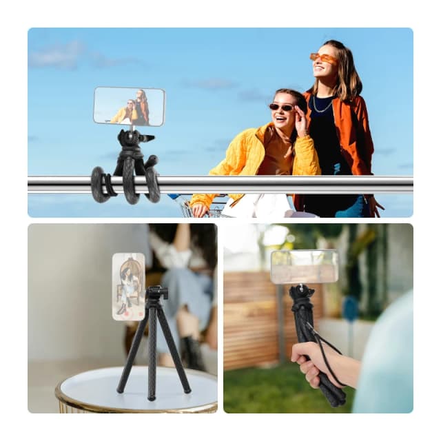 NEEWER Magnetic Flexible Phone Tripod with Ball Head & Metal Ring (TP33)
