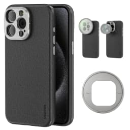 NEEWER PA053/PA054 Case for iPhone 15 Pro with 17mm/67mm Adapters - Gray&Titanium