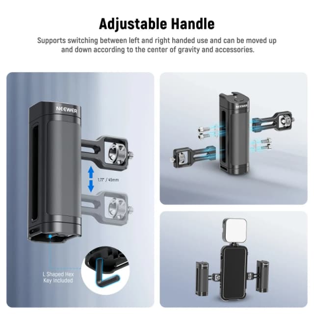 NEEWER Side Handle Grip with Wireless Remote Control (PA005E)