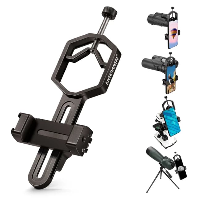 NEEWER ST-T01 Metal Cellphone Telescope Adapter Mount- (Fits Eyepiece with Diameter : 26mm - 52mm)