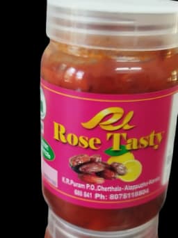 Rose Tasty Pickles Homemade Dates Lemon Pickle | 250g | Natural, no artificial flavours | No preservatives Sweet & Tangy | Homemade Kerala Style