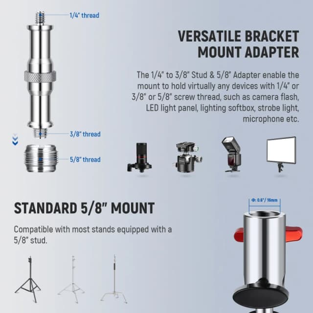 NEEWER  Heavy Duty Light Stand Head Adapter (UA020)