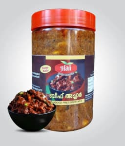 HAI's Buffalo Meat Pickle – Kerala Style | Spicy, Tender Beef Chunks in a Flavorful Pickle | Homemade, Fresh & Natural | No Preservatives-1 Kg