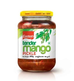 Kerala Eastern Spicy & Tasty Tender Mango Pickle (കണ്ണിമാങ്ങ അച്ചാർ) - 400g Bottle | Kannimanga Achar
