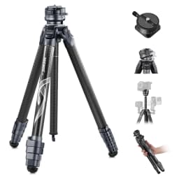 NEEWER 62" Carbon Fiber Travel Tripod -(LT32)+Leveling Base