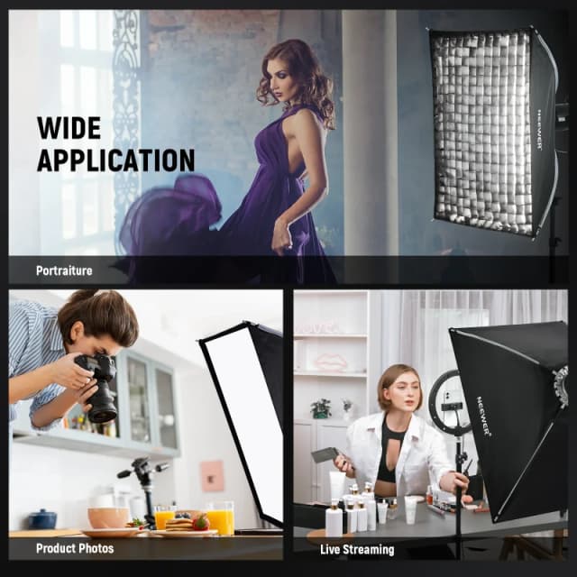 NEEWER Nylon Rectangular Softbox - 30x120cm