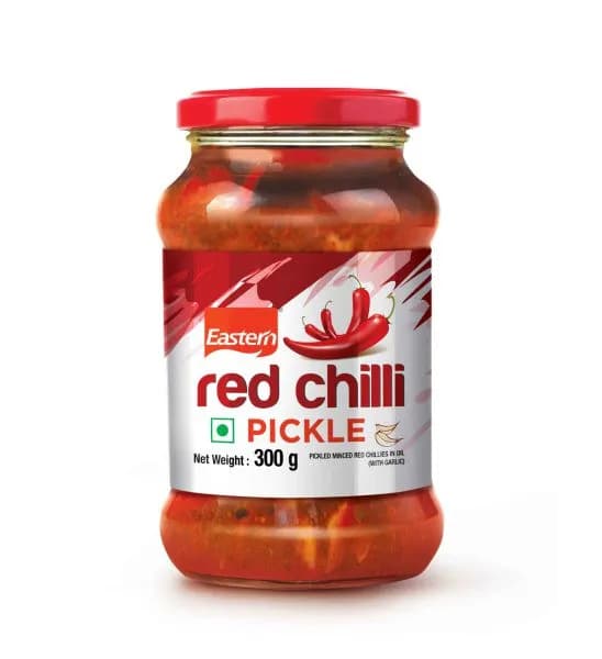 Kerala Eastern Spicy Tasty Hot Red Chilli Pickle (റെഡ് ചില്ലി അച്ചാർ) - 300 g Bottle | Red Chilli Achar (മുളക് അച്ചാർ)