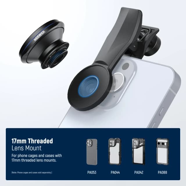 NEEWER  200° Fish Eye VR Lens with 17mm Thread Phone Lens Clip (LS-57)