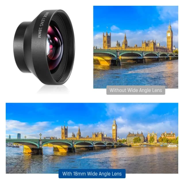NEEWER 18mm HD 100° Wide Angle Lens for 17mm Thread Lens Backplate (LS-42)