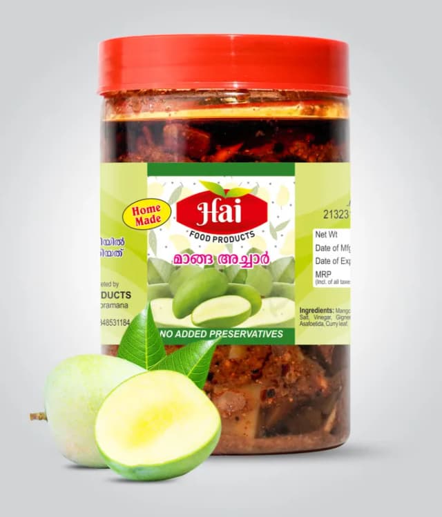 HAI's Mango Pickle – Classic & Bold Manga Achaar | Tasty & Tangy | Homemade & Organic | No Artificial Colours-1 Kg