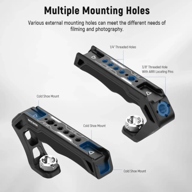 NEEWER Camera Top Handle with 3/8" ARRI Locating Pins (CA007)