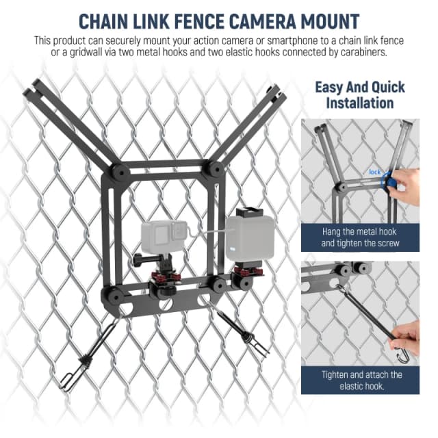 NEEWER Fence Mount Compatible with Action Camera (PA022)