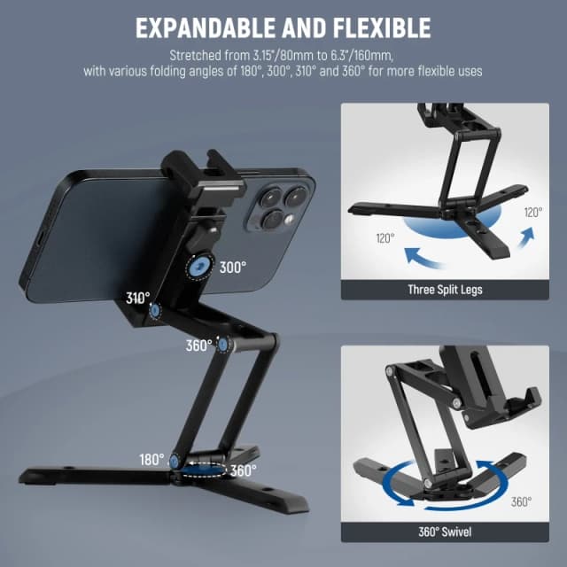 NEEWER Phone Tripod Mount with Cold Shoes (SP-04)