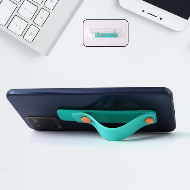 Teal Green Phone Loop Finger Holder – Secure & Multifunctional Grip, Phone Holder.