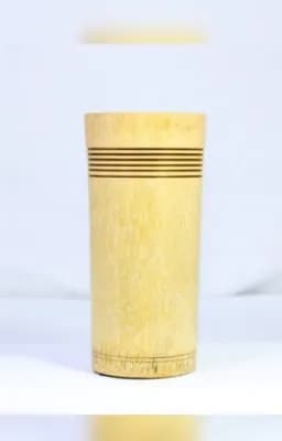 Natural Bamboo Beer Glass Size 6 Inch and 3 Inch For Bar And Home Traditional Indian Handicraft Pack Of 3