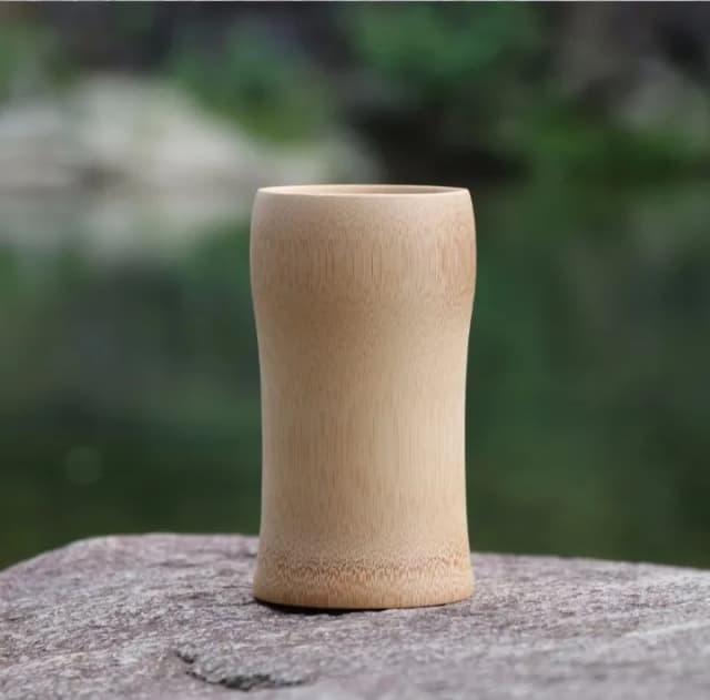 Eco Friendly Natural Bamboo Wine Glass Height 6 Inch Indian Handicraft Pack Of 6