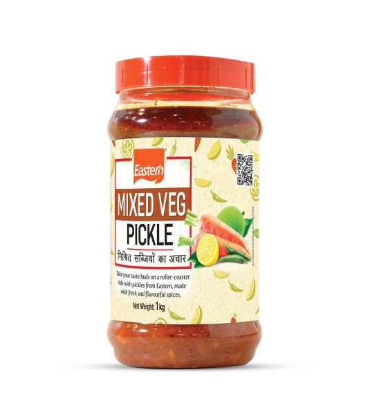 Kerala Eastern Spicy & Tasty Mixed Veg Pickle - 1 kg Bottle | Mixed Vegetable Achar (Delivery 24 hours in Hyderabad)