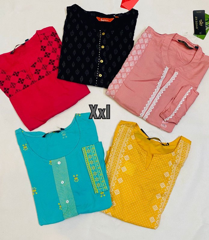 Buy Button-Down Straight Kurta with Contrast Panels Online at Best Prices  in India - JioMart.
