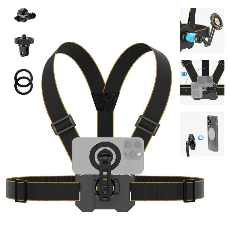 Chest Mount Harness Compatible with Action Camera & Phone (GP18)