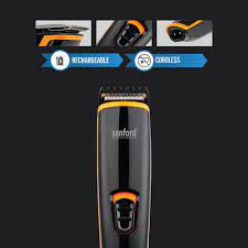 Sanford Rechargeable Cordless Hair Clipper 3 Watts For Men - Black Colour | SF1969HC BS | Wireless Trimmer | Groomer | Shaver | Clipper | Cordless Beard Trimmer