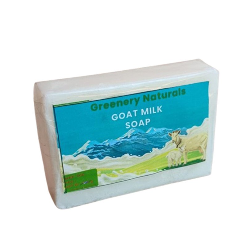 GREENERY NATURALS Premium Homemade Goat Milk Soap | Skin Brightening & Tan Removal Soap | Chemical Free Bath Soap for Men & Women | Organic & Skincare Goat Milk Soap-100g