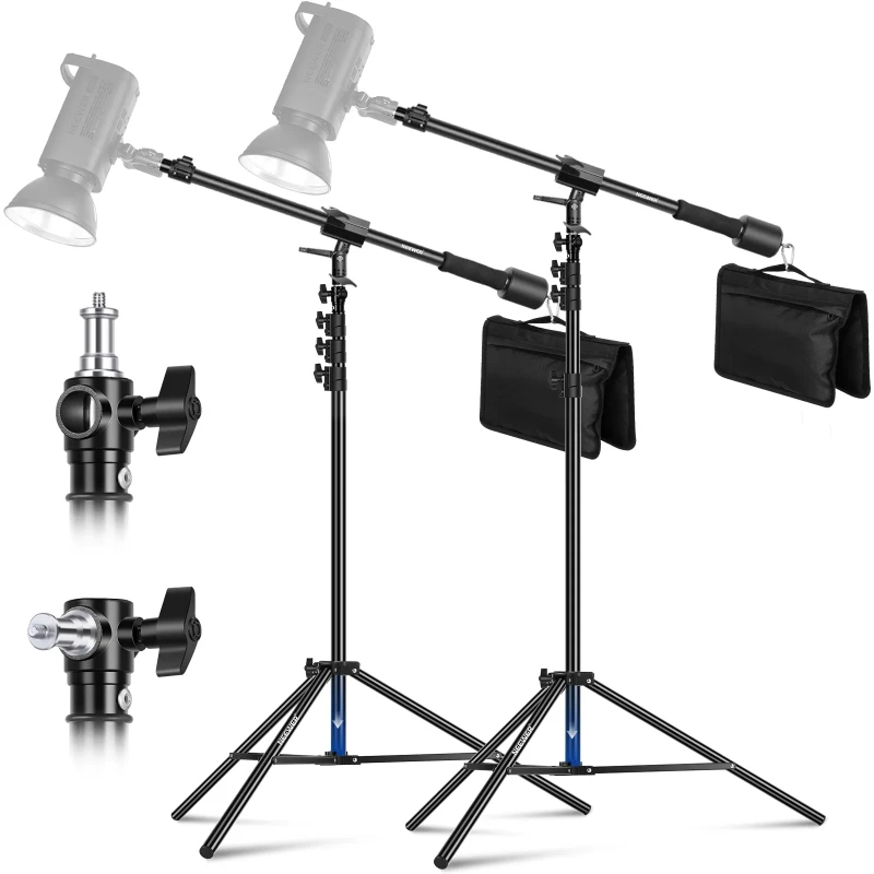 2 Pack Air Cushioned Aluminum Light Stand