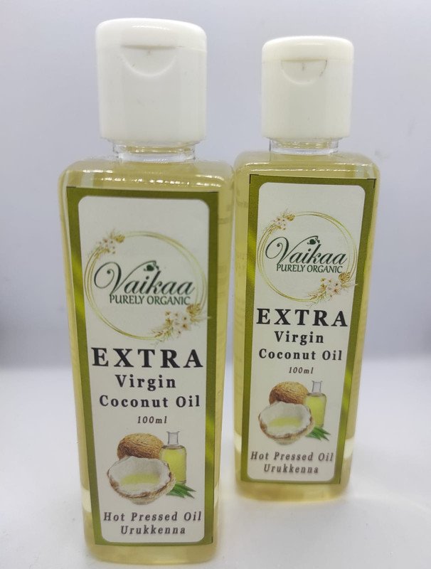 Vaikaa Purely Organic Extra Virgin Coconut Oil - 100 ml | Kerala Pure Virgin Coconut Oil | Hair & Cooking Oil