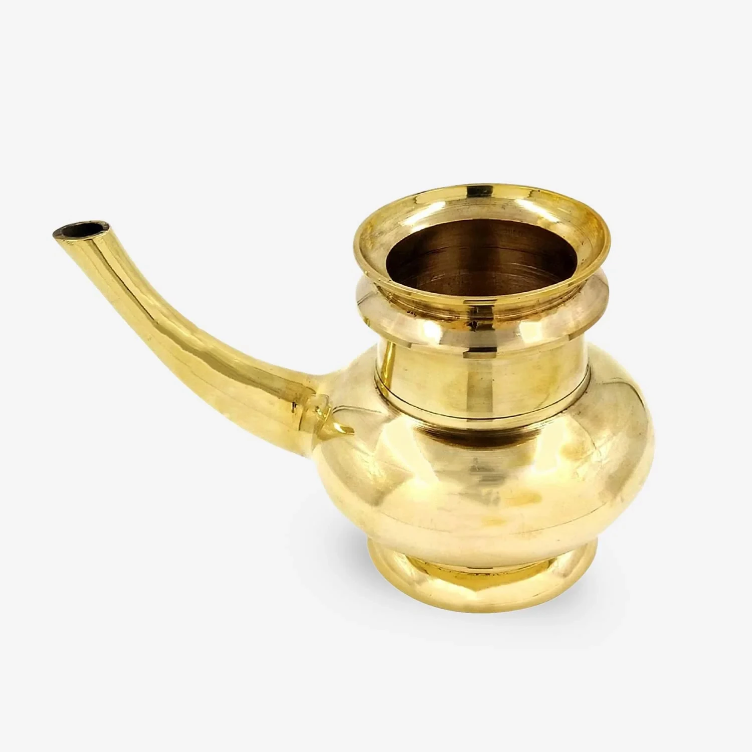 GONATURS Traditional Kerala Small Brass Kindi|Traditional Water Pitcher|Kerala Water Brass Pot /Water Pitcher with a Spout| Ablution Purpose Pot Puja Accessories