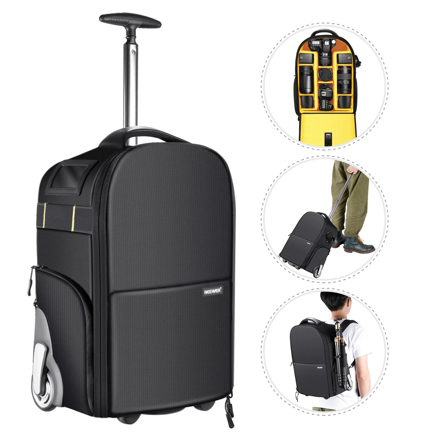 19.2"x12.9"x7.87" 2-in-1 Trolley Backpack