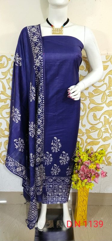 Edathl Star Collection's Premium Quality Batik Printed Suits For Women - Multi Colour | Churidar Matrerial