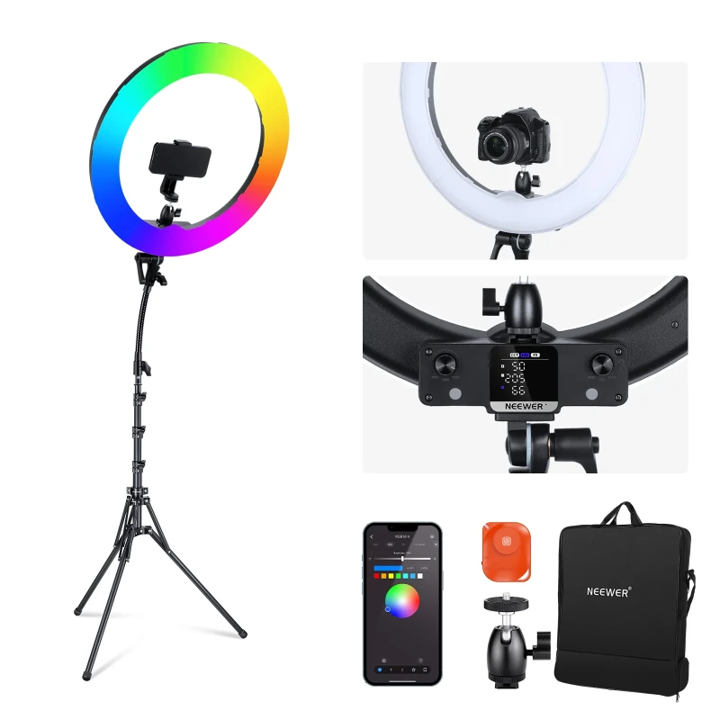 18 Inch RGB LED Ring Light APP Control (RGB18 II)