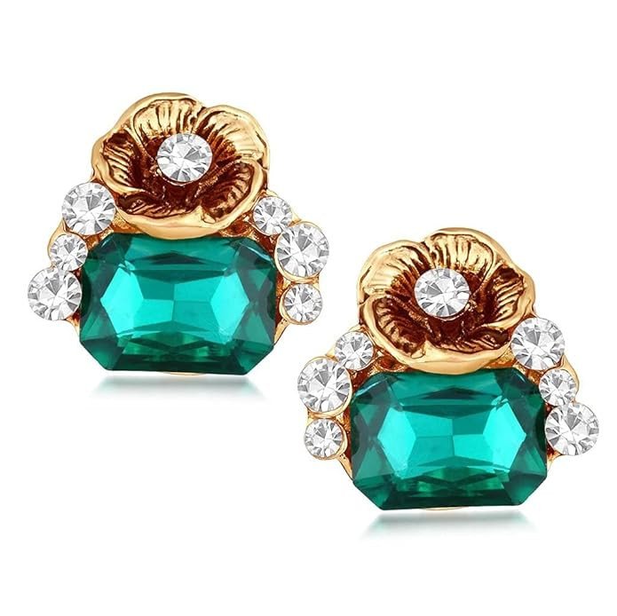 Gold Plated Floral Drop Earring For Women.