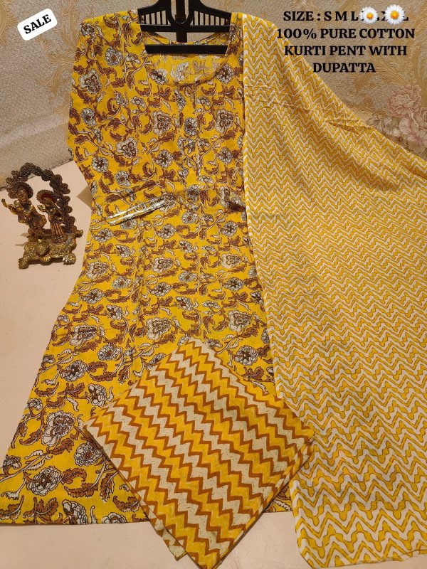 Sew In Style Women SoftCotton & Cotton Multicolour Kurta