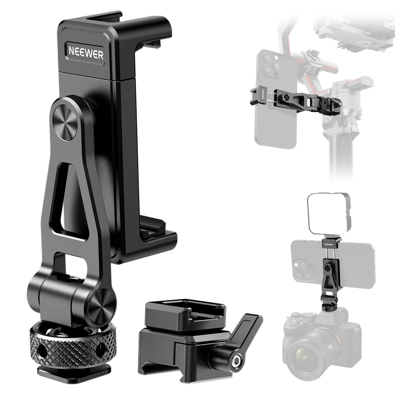 NEEWER Phone Tripod Mount For DJI RS 2 RSC 2 RS 3 Pro (GA010)