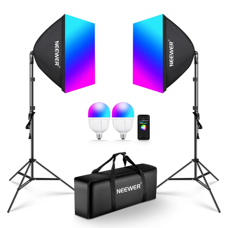 RGB Softbox Lighting Kit with App Control (NK800)