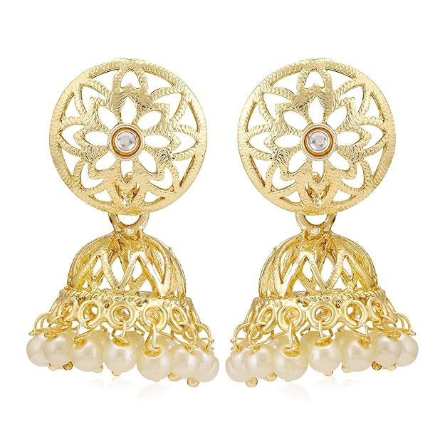 Excellent Kundan Gold Plated Pearl Jhumki Earring for Women.